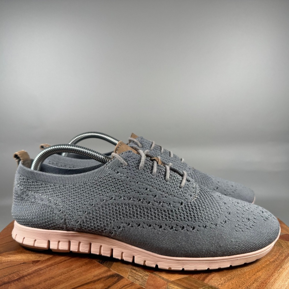 Cole Haan Zerogrand Wingtip Oxford Gray Pink Stitchlite W06727 Womens 11B